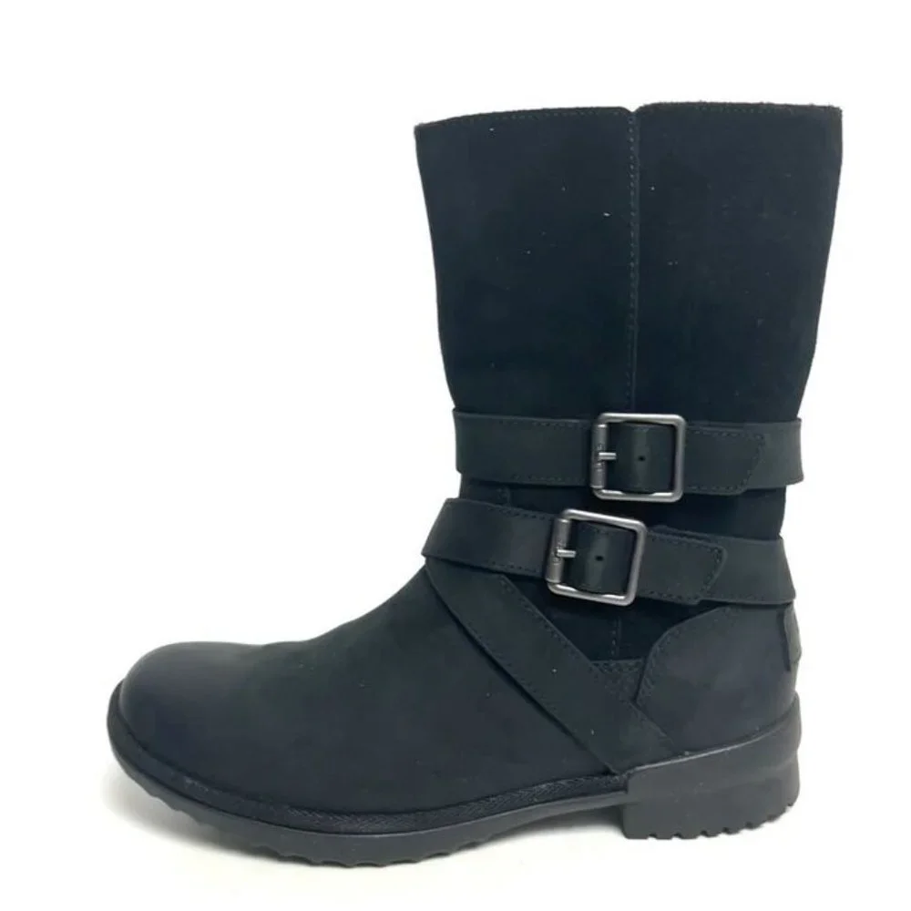 UGG Women's Lorna, Black Fashion Boots, Size 5 M